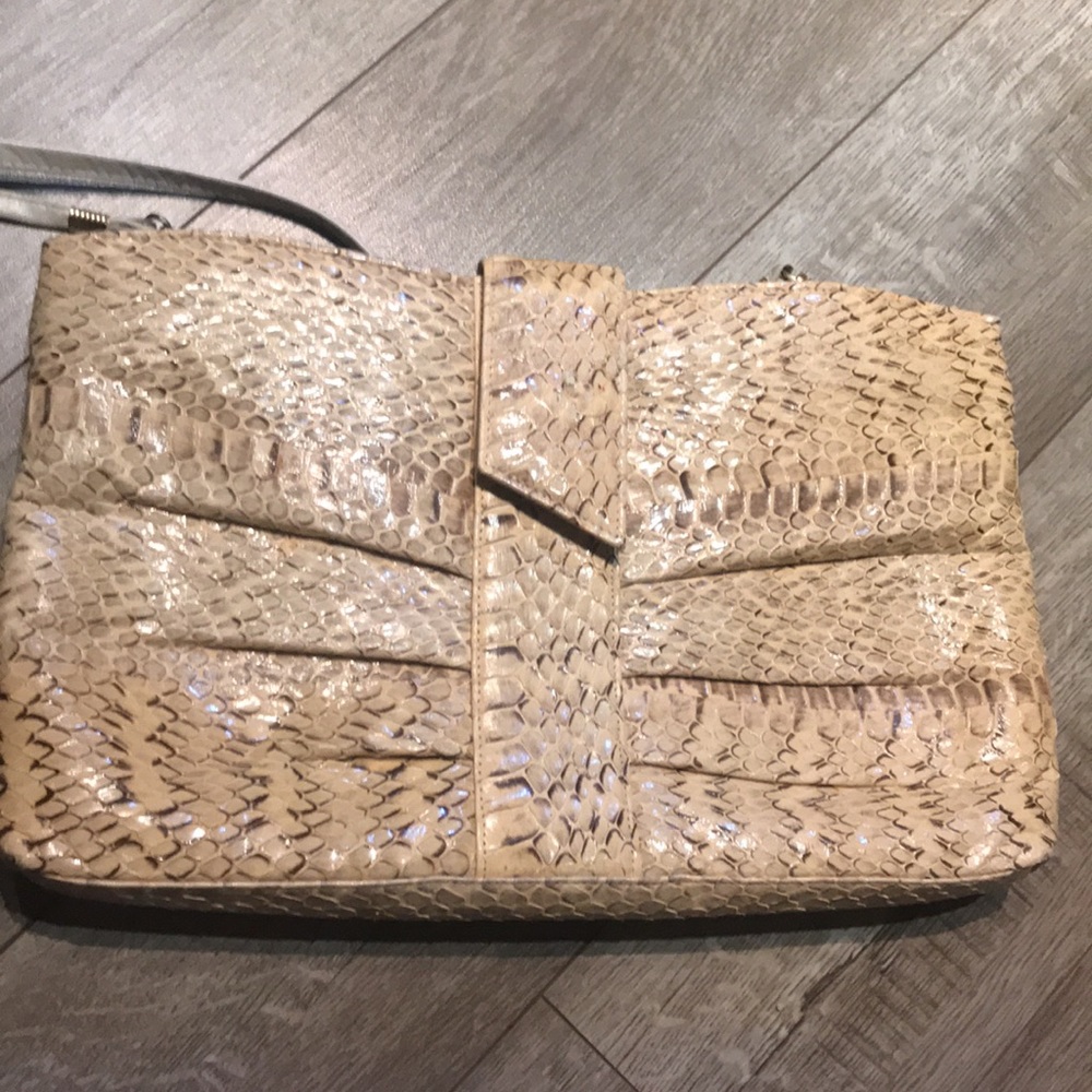 Italian, Genuine snakeskin or leather ladies purse.